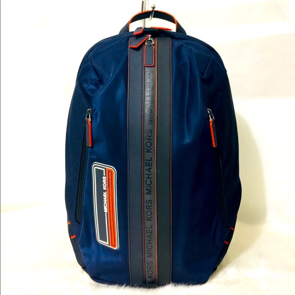 NWT Michael Kors Kent Sports Navy Blue Backpack - Picture 14 of 15